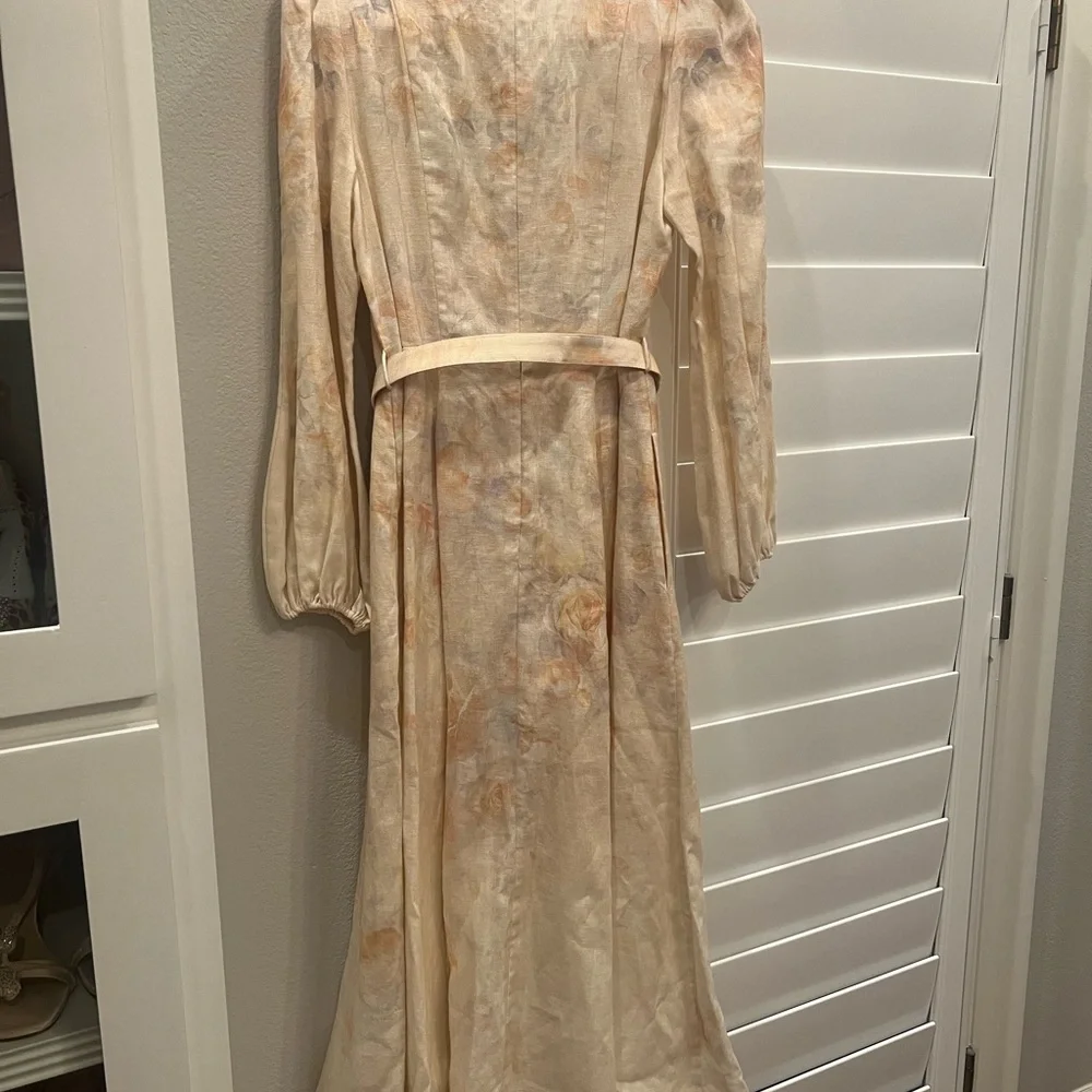 Zimmermann Crush buttoned midi Floral Long Sleeve Dress. Size 1. New with tags - Picture 7 of 13
